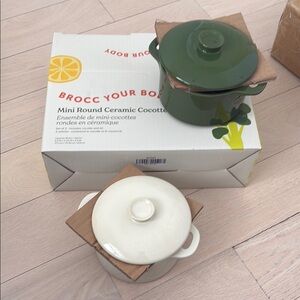 Mini Round Ceramic Cocotte Set -Brocc Your Body